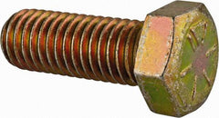 Made in North America - 1/2-13 UNC, 1-3/8" Length Under Head Hex Head Cap Screw - Fully Threaded, Grade 8 Alloy Steel, Zinc Yellow Dichromate Finish, 3/4" Hex - A1 Tooling