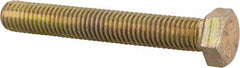 Made in USA - 1/2-13 UNC, 3-1/2" Length Under Head Hex Head Cap Screw - Fully Threaded, Grade 8 Alloy Steel, Zinc Yellow Dichromate Finish, 3/4" Hex - A1 Tooling