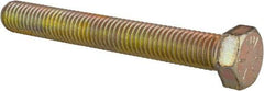 Made in USA - 1/2-13 UNC, 4" Length Under Head Hex Head Cap Screw - Fully Threaded, Grade 8 Alloy Steel, Zinc Yellow Dichromate Finish, 3/4" Hex - A1 Tooling