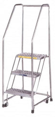 Ballymore - 93" 6 Step Ladder - 300 Lb Capacity, 60" Platform Height, 30" Base Width x 50" Depth, Heavy-Duty Serrated Grating - A1 Tooling