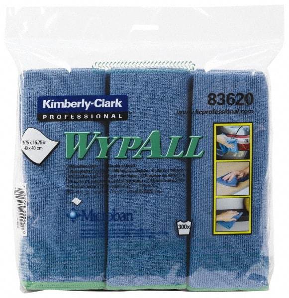 WypAll - Reusable Microfiber Wipes - Packet, 15-3/4" x 15-3/4" Sheet Size, Blue - A1 Tooling