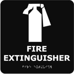 NMC - Fire Extinguisher, Plastic Fire Sign - 8" Wide x 8" High - A1 Tooling