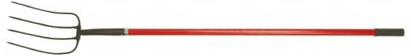 PRO-SOURCE - Spading Fork with 48" Straight Fiberglass Handle - 8-3/4" Blade Width, 4 Tines, 12-1/2" Tine Length - A1 Tooling