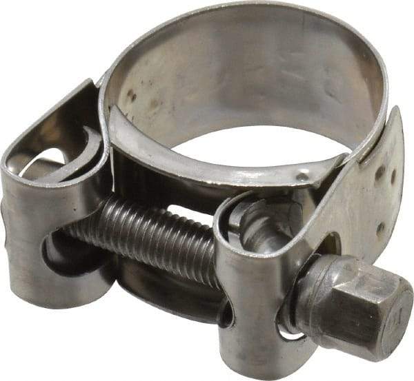 Mikalor - 1-3/16" Hose, 0.78" Wide x 0.04" Thick, T-Bolt Hose Clamp - 1.14 to 1.22" Diam, Stainless Steel - A1 Tooling