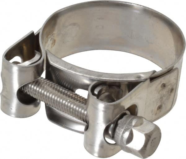 Mikalor - 1-5/8" Hose, 0.78" Wide x 0.04" Thick, T-Bolt Hose Clamp - 1.58 to 1.69" Diam, Stainless Steel - A1 Tooling