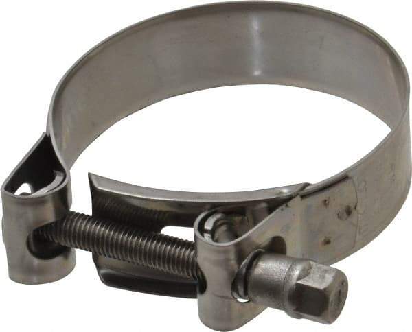 Mikalor - 2-5/8" Hose, 0.78" Wide x 0.04" Thick, T-Bolt Hose Clamp - 2.48 to 2.68" Diam, Stainless Steel - A1 Tooling