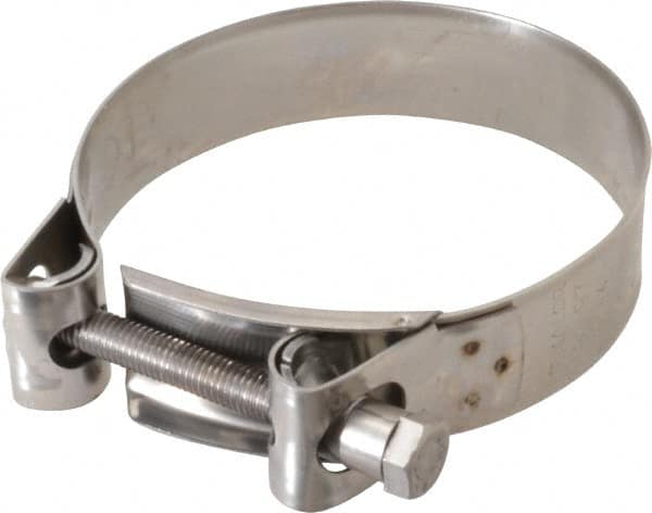 Mikalor - 3-3/4" Hose, 0.98" Wide x 0.04" Thick, T-Bolt Hose Clamp - 3.58 to 3.82" Diam, Stainless Steel - A1 Tooling