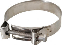 Mikalor - 4-1/4" Hose, 0.98" Wide x 0.04" Thick, T-Bolt Hose Clamp - 4.1 to 4.41" Diam, Stainless Steel - A1 Tooling