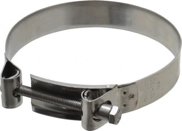 Mikalor - 5" Hose, 0.98" Wide x 0.04" Thick, T-Bolt Hose Clamp - 4.76 to 5.11" Diam, Stainless Steel - A1 Tooling