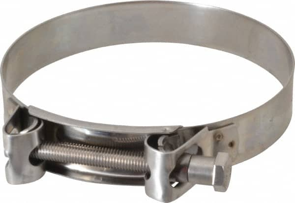 Mikalor - 5-3/4" Hose, 1.1" Wide x 0.051" Thick, T-Bolt Hose Clamp - 5.51 to 5.91" Diam, Stainless Steel - A1 Tooling