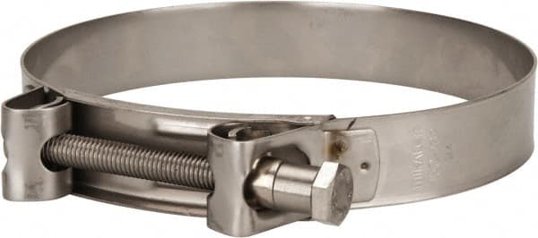 Mikalor - 6" Hose, 1.1" Wide x 0.051" Thick, T-Bolt Hose Clamp - 5.91 to 6.38" Diam, Stainless Steel - A1 Tooling