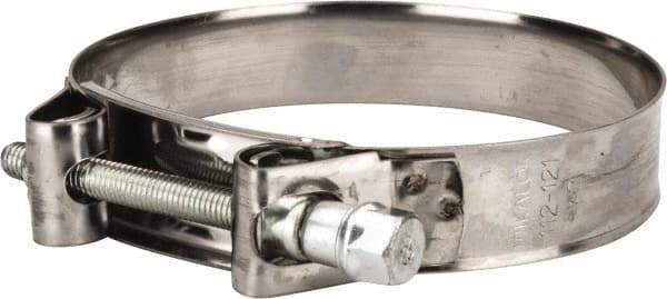 Mikalor - 4-1/2" Hose, 0.98" Wide x 0.04" Thick, T-Bolt Hose Clamp - 4.41 to 4.76" Diam, Stainless Steel Band, Housing & Zinc Plated Screw - A1 Tooling