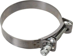 Mikalor - 5-1/4" Hose, 1.1" Wide x 0.051" Thick, T-Bolt Hose Clamp - 5.11 to 5.51" Diam, Stainless Steel Band, Housing & Zinc Plated Screw - A1 Tooling