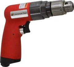 Universal Tool - 1/4" Keyed Chuck - Pistol Grip Handle, 6,000 RPM, 4.6 CFM, 0.9 hp, 90 psi - A1 Tooling