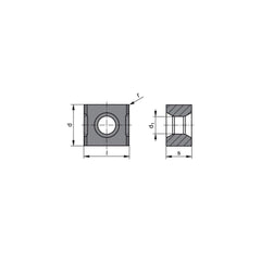 Milling Insert:  LNEX 121020EN CTPK220,  CTPK220,  Solid Carbide N/A Finish,