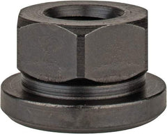 Gibraltar - 1/2-13, 1-1/8" Flange Diam, 11/16" High, 7/8" Across Flats, Flange Nut - Grade 12L14 Steel, Black Oxide Finish, 3/16" Flange Height, TCMAI - A1 Tooling