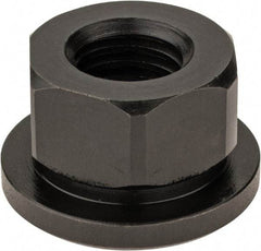 Gibraltar - 5/8-11, 1-3/8" Flange Diam, 13/16" High, 1-1/16" Across Flats, Flange Nut - Grade 12L14 Steel, Black Oxide Finish, 3/16" Flange Height, TCMAI - A1 Tooling