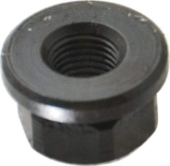 Gibraltar - 3/8-24, 7/8" Flange Diam, 1/2" High, 11/16" Across Flats, Flange Nut - Grade 12L14 Steel, Black Oxide Finish, 1/8" Flange Height, TCMAI - A1 Tooling