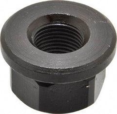 Gibraltar - 5/8-18, 1-3/8" Flange Diam, 13/16" High, 1-1/16" Across Flats, Flange Nut - Grade 12L14 Steel, Black Oxide Finish, 3/16" Flange Height, TCMAI - A1 Tooling