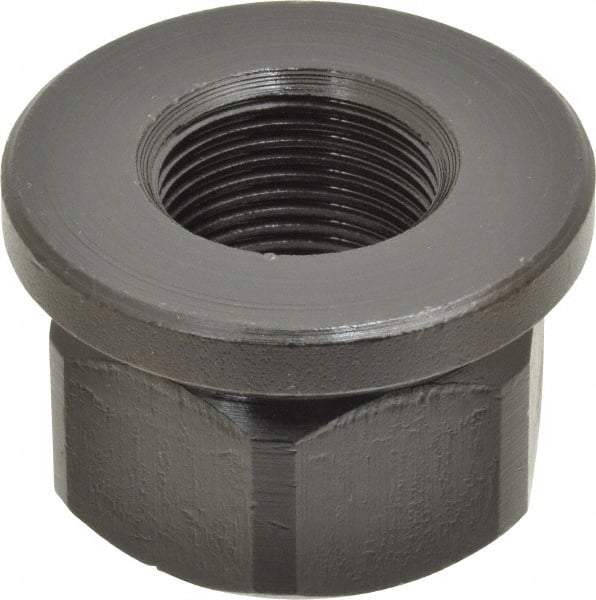 Gibraltar - 1-14, 2" Flange Diam, 1-1/4" High, 1-5/8" Across Flats, Flange Nut - Grade 12L14 Steel, Black Oxide Finish, 1/4" Flange Height, TCMAI - A1 Tooling