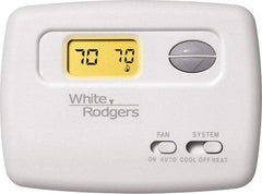 White-Rodgers - 45 to 90°F, 1 Heat, 1 Cool, Digital Nonprogrammable Thermostat - 20 to 30 Volts, Horizontal Mount, Manual Switch - A1 Tooling