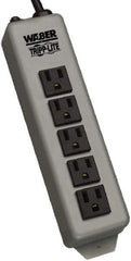 Tripp-Lite - 5 Outlets, 120 VAC15 Amps, 15' Cord, Power Outlet Strip - Keyhole, Tab Mount, 5-15 NEMA Configuration, 8-3/4" Strip - A1 Tooling