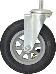 Shepherd - 6" Diam x 1-1/4" Wide, Phenolic Swivel Caster - 150 Lb Capacity, Threaded Stem Mount, Ball Bearing - A1 Tooling