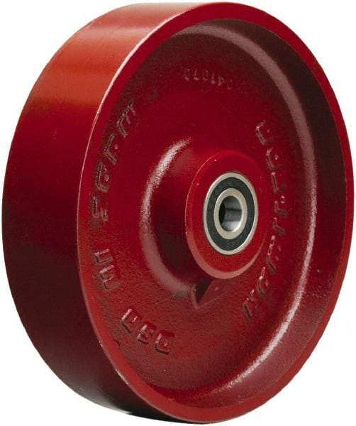 Hamilton - 8 Inch Diameter x 2 Inch Wide, Cast Iron Caster Wheel - 1,500 Lb. Capacity, 2-1/4 Inch Hub Length, 1/2 Inch Axle Diameter, Precision Ball Bearing - A1 Tooling