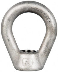 Gibraltar - 5,000 Lb Capacity, 3/4-10 Thread, Stainless Steel Lifting Eye Nut - Grade 316, 3" High, 1-1/2" Inside & 2-1/2" Outside Eye Diam, 1-3/8" Bell/Base Width - A1 Tooling