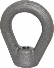 Gibraltar - 2,700 Lb Capacity, 3/8-16 Thread, Self Colored, Carbon Steel Heavy Duty Lifting Eye Nut - Grade C-1030, 2-1/2" High, 1-1/4" Inside & 2" Outside Eye Diam, 7/8" Bell/Base Width - A1 Tooling