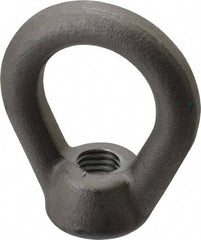 Gibraltar - 5,000 Lb Capacity, 5/8-11 Thread, Self Colored, Carbon Steel Heavy Duty Lifting Eye Nut - Grade C-1030, 3" High, 1-1/2" Inside & 2-1/2" Outside Eye Diam, 1-3/8" Bell/Base Width - A1 Tooling