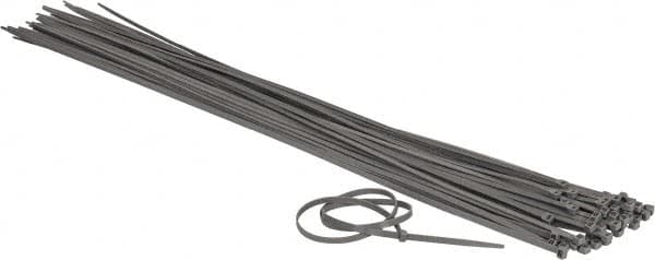 Made in USA - 48-9/16" Long Gray Nylon Standard Cable Tie - 175 Lb Tensile Strength, 2.29mm Thick, 4" Max Bundle Diam - A1 Tooling