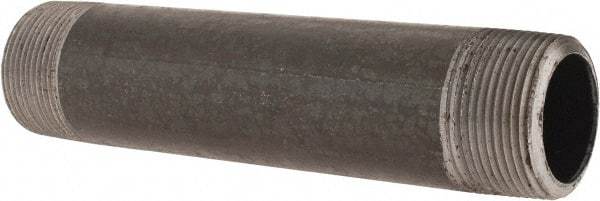 Made in USA - Schedule 80, 1-1/4" Diam x 7" Long Black Pipe Nipple - Threaded - A1 Tooling