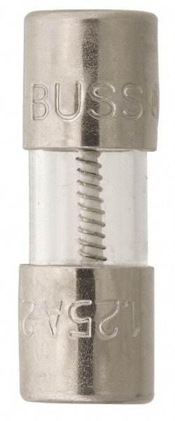 Cooper Bussmann - 250 VAC, 32 VDC, 2 Amp, Time Delay Miniature Glass Fuse - 15mm OAL, 10 at 125 V kA Rating, 5mm Diam - A1 Tooling