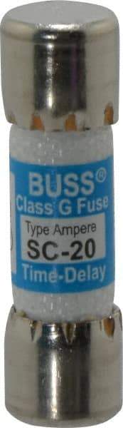 Cooper Bussmann - 170 VDC, 600 VAC, 20 Amp, Time Delay Size Rejecting/NonRejecting Fuse - Fuse Holder Mount, 1-13/32" OAL, 10 at DC, 100 at AC (RMS) kA Rating, 13/32" Diam - A1 Tooling