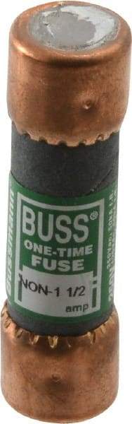 Cooper Bussmann - 125 VDC, 250 VAC, 1.5 Amp, Fast-Acting General Purpose Fuse - Fuse Holder Mount, 50.8mm OAL, 50 at AC/DC kA Rating, 9/16" Diam - A1 Tooling