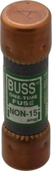 Cooper Bussmann - 125 VDC, 250 VAC, 15 Amp, Fast-Acting General Purpose Fuse - Fuse Holder Mount, 50.8mm OAL, 50 at AC/DC kA Rating, 9/16" Diam - A1 Tooling