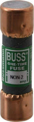 Cooper Bussmann - 125 VDC, 250 VAC, 2 Amp, Fast-Acting General Purpose Fuse - Fuse Holder Mount, 50.8mm OAL, 50 at AC/DC kA Rating, 9/16" Diam - A1 Tooling