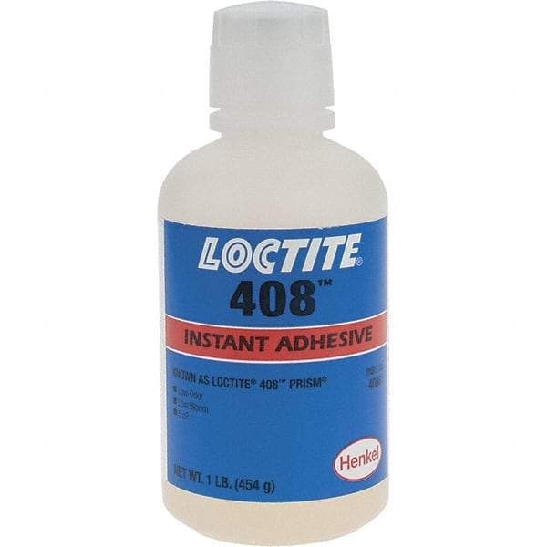 Loctite - 16 oz Bottle Clear Instant Adhesive - 408 1 LB BOTTLE PRISM INSTANT ADHESIVE - A1 Tooling