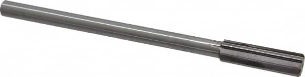 Interstate - 0.597" High Speed Steel 6 Flute Chucking Reamer - Straight Flute, 7/16" Straight Shank, 2" Flute Length, 8" OAL - A1 Tooling