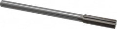 Interstate - 0.696" High Speed Steel 6 Flute Chucking Reamer - Straight Flute, 9/16" Straight Shank, 2-1/4" Flute Length, 9" OAL - A1 Tooling