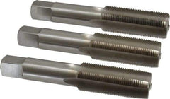 Interstate - M22x1.50 Metric Fine, 4 Flute, Bottoming, Plug & Taper, Bright Finish, High Speed Steel Tap Set - Right Hand Cut, 4-11/16" OAL, 2-7/32" Thread Length - A1 Tooling