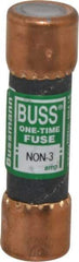 Cooper Bussmann - 125 VDC, 250 VAC, 3 Amp, Fast-Acting General Purpose Fuse - Fuse Holder Mount, 50.8mm OAL, 50 at AC/DC kA Rating, 9/16" Diam - A1 Tooling