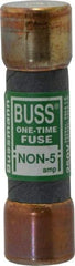 Cooper Bussmann - 125 VDC, 250 VAC, 5 Amp, Fast-Acting General Purpose Fuse - Fuse Holder Mount, 50.8mm OAL, 50 at AC/DC kA Rating, 9/16" Diam - A1 Tooling