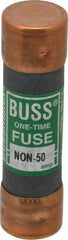 Cooper Bussmann - 125 VDC, 250 VAC, 50 Amp, Fast-Acting General Purpose Fuse - Fuse Holder Mount, 76.2mm OAL, 50 at AC/DC kA Rating, 13/16" Diam - A1 Tooling