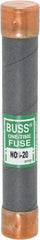 Cooper Bussmann - 600 VAC, 20 Amp, Fast-Acting General Purpose Fuse - Fuse Holder Mount, 127mm OAL, 50 at AC/DC kA Rating, 13/16" Diam - A1 Tooling