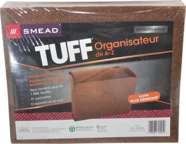 SMEAD - 10 x 12", Letter Size, Brown, A-Z Indexed Expanding Files - 1 per Box - A1 Tooling