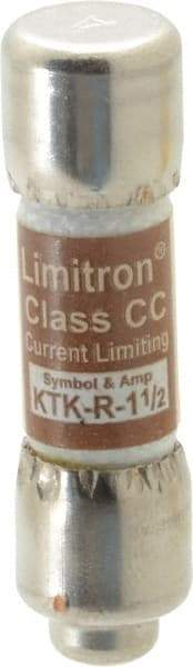 Cooper Bussmann - 600 VAC, 1.5 Amp, Fast-Acting General Purpose Fuse - Fuse Holder Mount, 1-1/2" OAL, 200 at AC (RMS) kA Rating, 13/32" Diam - A1 Tooling