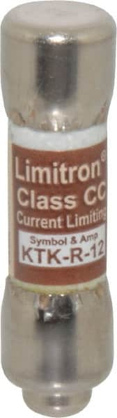 Cooper Bussmann - 600 VAC, 12 Amp, Fast-Acting General Purpose Fuse - Fuse Holder Mount, 1-1/2" OAL, 200 at AC (RMS) kA Rating, 13/32" Diam - A1 Tooling