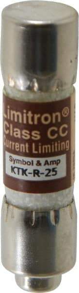 Cooper Bussmann - 600 VAC, 25 Amp, Fast-Acting General Purpose Fuse - Fuse Holder Mount, 1-1/2" OAL, 200 at AC (RMS) kA Rating, 13/32" Diam - A1 Tooling